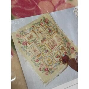 Sloane Square by Chatham Vintage Satin Trim Baby Crib Blanket NEW